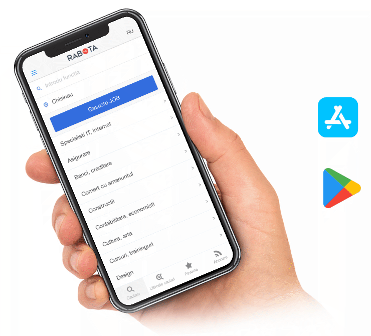 Мобильные приложения Rabota.md